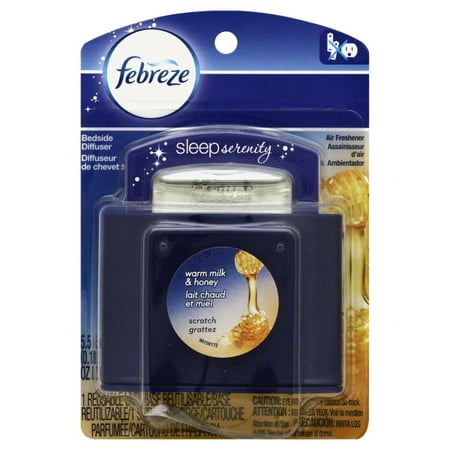 Febreze Sleep Serenity Bedside Diffuser, Set & Refresh, Warm Milk & Honey, 0.18 fl oz