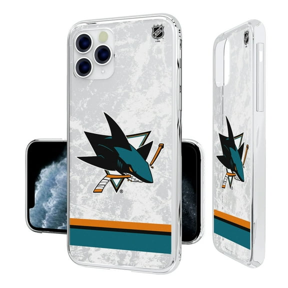 San Jose Sharks iPhone Stripe Clear Ice Case