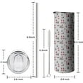 thumbnail image 5 of 20oz Gray Christmas Gnome and Tree Pattern Skinny Tumblers Stainless Steel Tumbler with Lid and Straw,Vacuum Insulated Double Wall Travel Tumbler Cups with Cleaning Brush for Coffee,Tea, 5 of 6