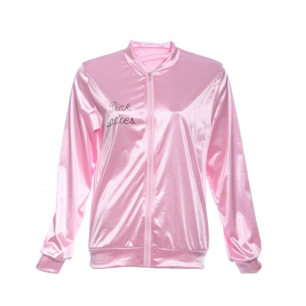 Sale Promotion!Women Basic Coats Solid Tracksuit for Women Jacket Lady Retro Jacket Women Fancy Pink Dress Grease Costume M - image 1 of 5