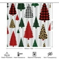 thumbnail image 2 of Christmas Tree Shower Curtain Set Modern Bathroom Decor Mats 4pcs Fabric Bathroom Curtain Slip Floor Rug Toilet Lid, 2 of 6