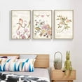 thumbnail image 2 of wall26 Floating Framed Canvas Wall Art for Living Room, Bedroom Vintage Bird Flower Canvas Prints for Home Decoration Ready to Hang - 16"x24"x3 Panels, 2 of 4