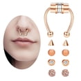 thumbnail image 3 of Anillo  Piercing falso magnético Anillos de tabique de moda Clip para hombres Yinane  Anillo de nariz falso, 3 of 8