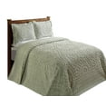 thumbnail image 3 of Better Trends 3 Piece King Bedspread Set 100% Cotton Chenille Tufted Medallion Pattern Soft & Luxurious Feel, Perfect for Gifting and All Seasons, Machine Washable (Sage) Rio Collection, 3 of 6