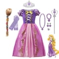 thumbnail image 2 of Vestidos de princesa de Disney para niñas, Cosplay de Rapunzel, ropa de verano para niños, Vestidos de malla, vestido de baile de graduación, traje de fiesta de cumpleaños Set4T Gao Jinjia LED, 2 of 2