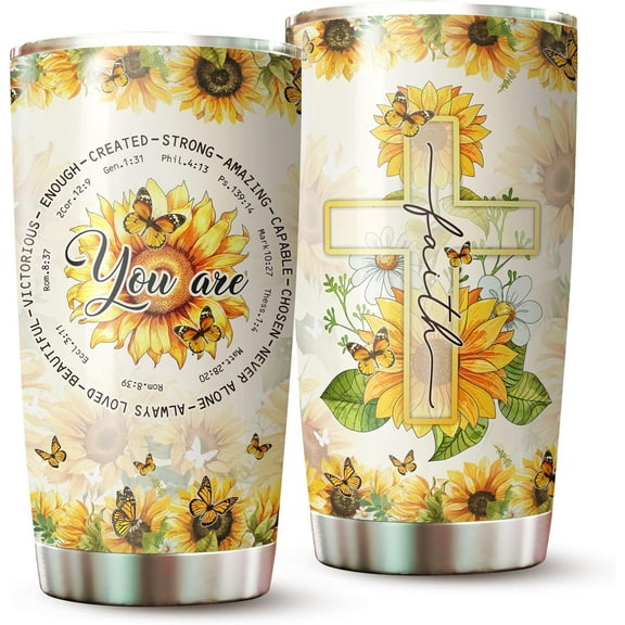 Christian Tumbler - Christian Gift for Women - Christian Cup - Gifts for Christmas - Gifts for Christian - Religious Tumbler for Women - Bible Number Tumbler 20 Oz