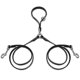 thumbnail image 1 of Dog leash double two pet leather leads notangle coupler with handle for walking and training 2 small medium dogs, 1 of 4