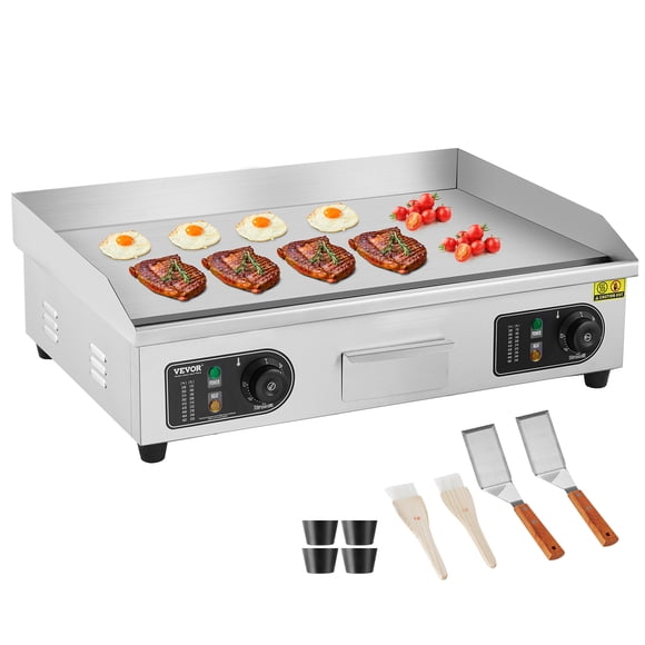 VEVOR Commercial Electric Griddle 2800 W Countertop Flat Top Grill 122℉-572℉