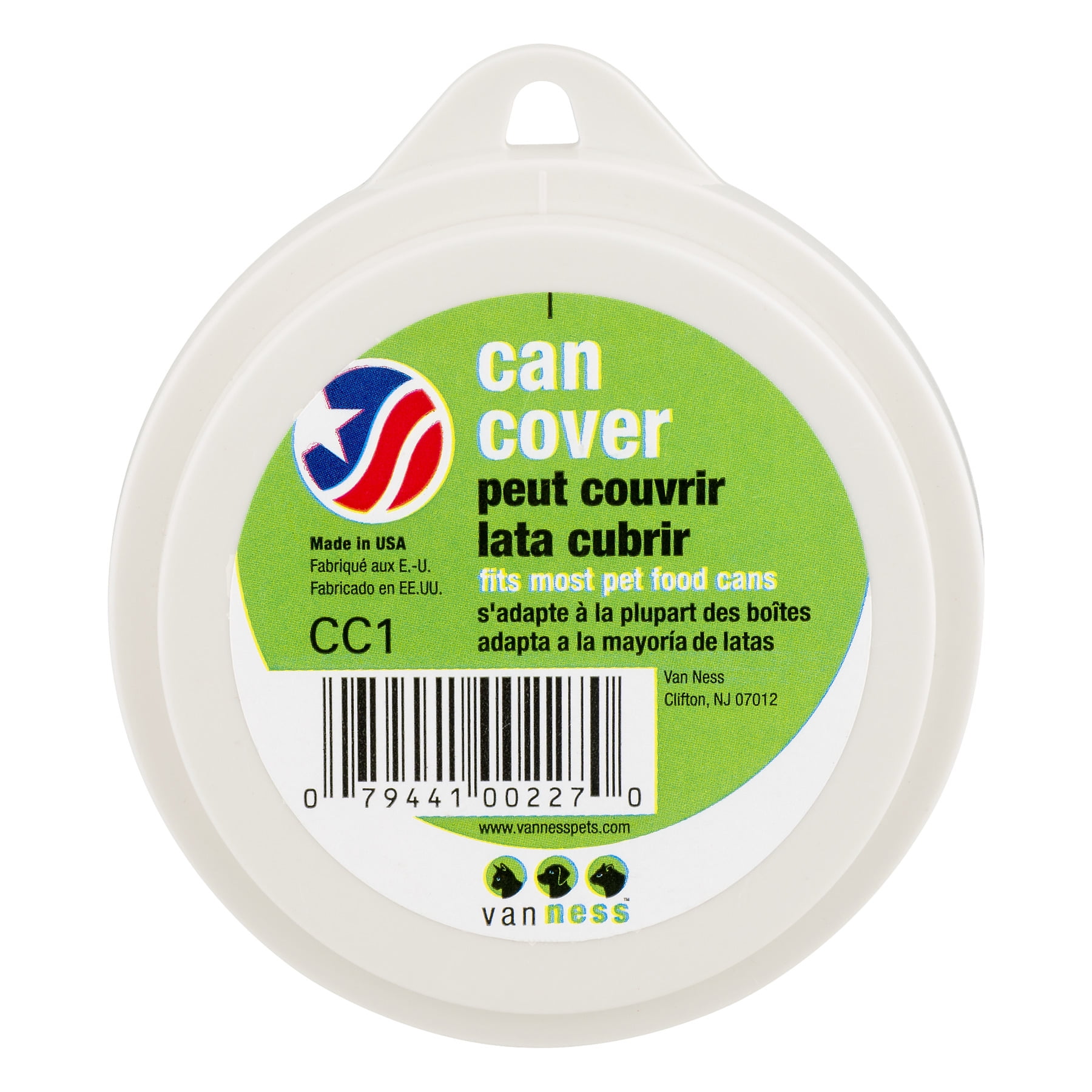 (2 pack) Van Ness Plastics Pet Food Can Cover White