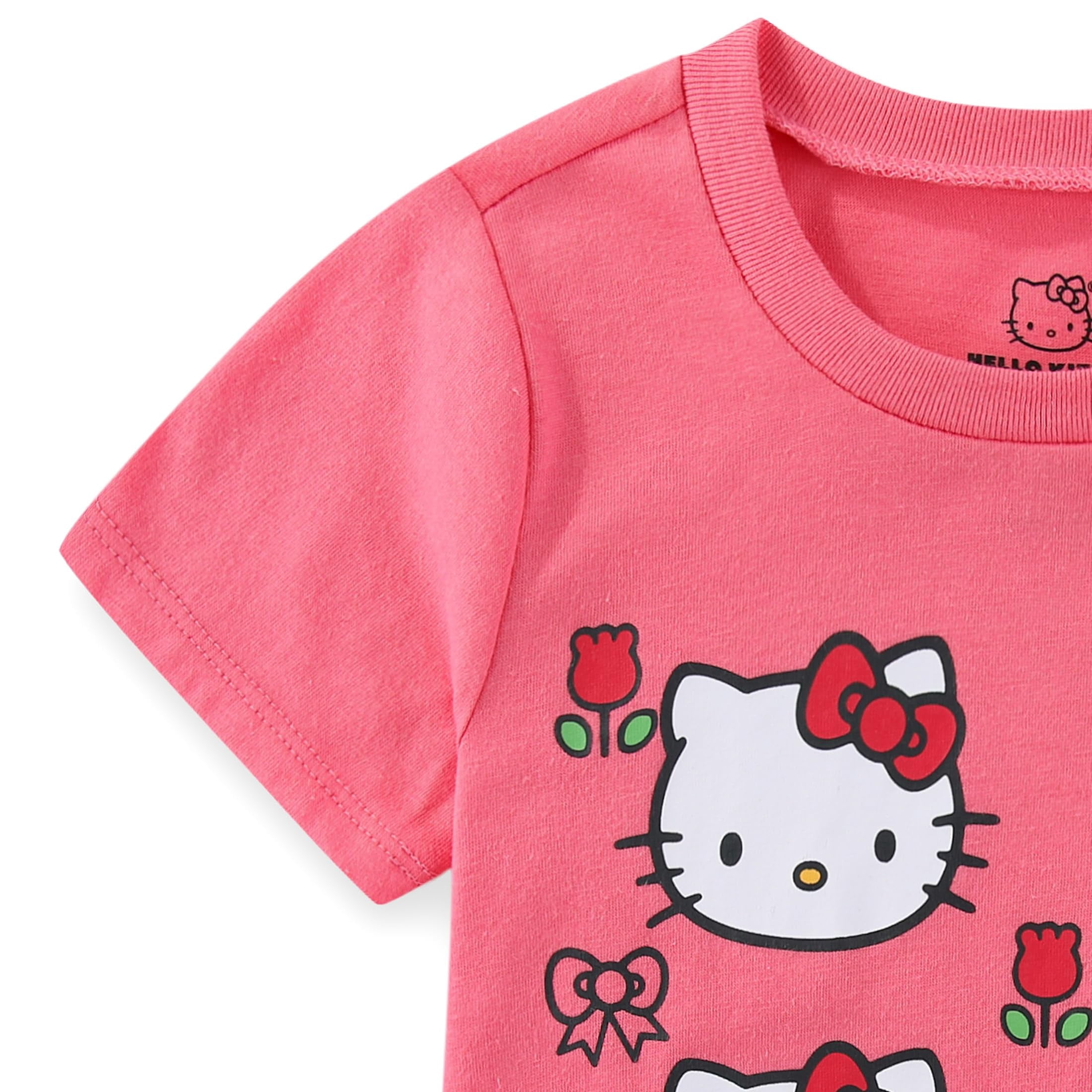 Hello Kitty Sanrio Short Sleeve T-Shirt and Short Set (Girls), 2 Piece Set, Sizes 4-12