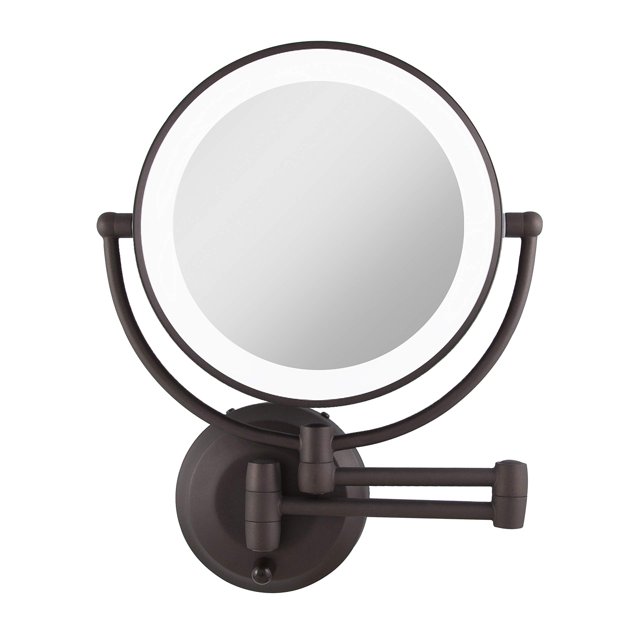 Zadro 20-Inch 10x Mag Next Generation Cordless Led Lighted Double Sided Round Wall Mirror