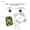 thumbnail image 4 of Contenedor de alimentos Kochstelle Hermético de Vidrio con cubiertos Verde, 4 of 7