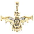 thumbnail image 3 of 10K Yellow Gold Round Diamond Money Bag Drip Pendant 1.30" Pave Charm 1/2 CT., 3 of 6