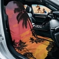 thumbnail image 3 of XYZCANDO Car Seat Towel Cover with Sunset Palm Tree Pattern Print, Car Seat Protector for Post Workout and Beach Trips, 3 of 11