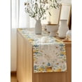 thumbnail image 5 of Table Runner 120 Inches Long for Kitchen Dining, Daisy Spring Floral Dresser Scarf Farmhouse, Dining Table Decorations for Wedding/Parties, Farmhouse Botanical Green Leaves Vintage Art 13 x 120 In, 5 of 8
