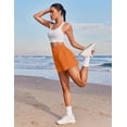 thumbnail image 5 of Pinspark Womens High Waisted Running Shorts, Lightweight Breathable Quick Dry Stretch Linerless Athletic Shorts with Pockets, 5 of 7