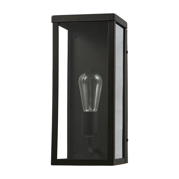 Globe Electric Donald 1 Light Bronze Outdoor Indoor Wall Sconce With Clear Glass Shade And Bulb Included 44199 Com Light Bronze Outdoor Indoor Wall Sconce, Best Way To Clean Outdoor Glass Light Fixtures