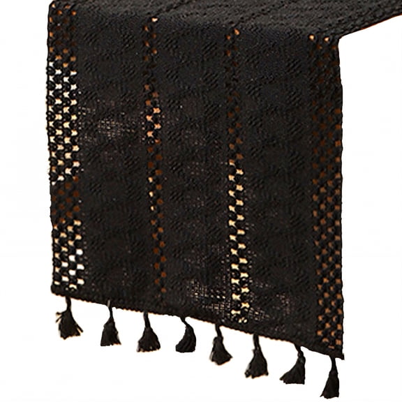 AUQ Table Runner,Soft Cotton Linen Farmhouse Table Runner,Sharp Edge Line Dining Room Table Decor,Style1,30*160cm