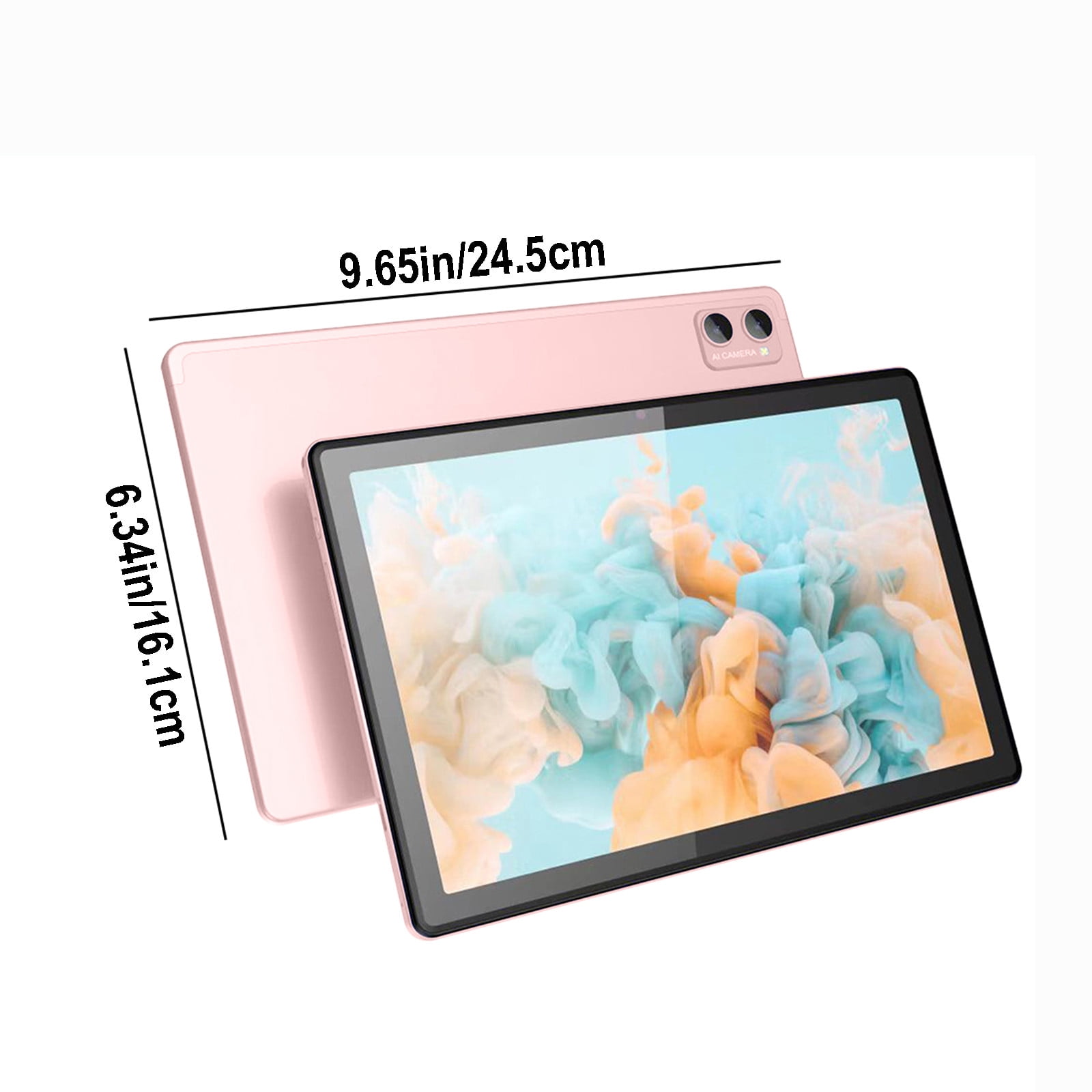 10.1 Inch Android Tablet, 4GB RAM 32GB ROM, 256GB Expand, 5G WiFi, Dual SIM, GPS, Bluetooth, 6500mAh Battery, FHD Display, Face ID