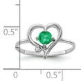 thumbnail image 2 of Primal Gold 14 Karat White Gold 4mm Emerald and AAA Diamond Ring, 2 of 4