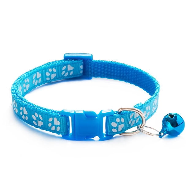 Collar Para Mascotas Collar De Campana Para Mascotas Huella Collar Para Cachorros Accesorios Ajustables Para Mascotas Inevent PT002641-07