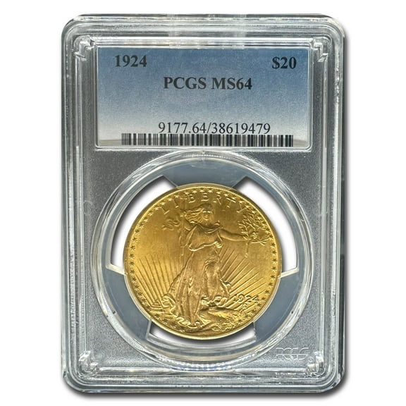 1924 $20 St Gaudens Gold Double Eagle MS-64 PCGS