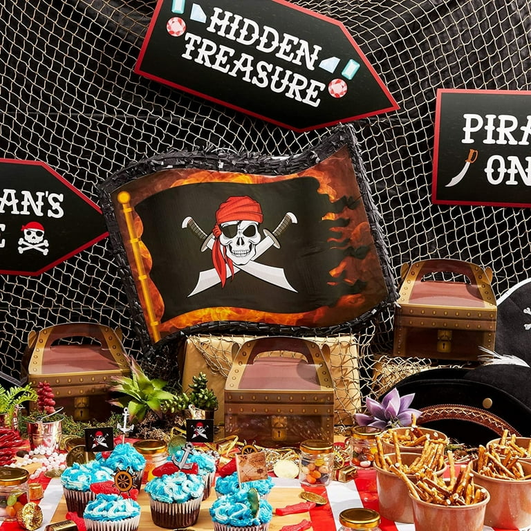 24 Pk Kids Pirate-Themed Treat Favor Boxes (6.25 x 3.6 x 3.5