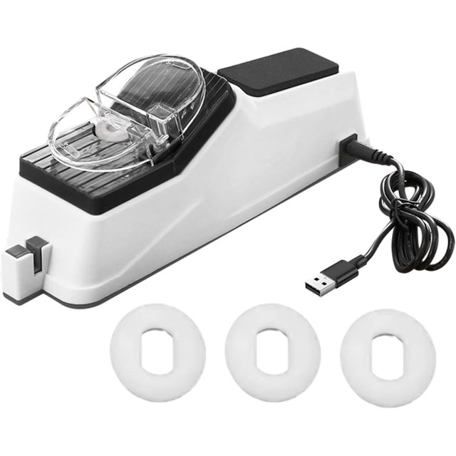 3 Blades Professional Knife Sharpener - Kitchen Blade Sharpener with Protective Cover, Professional Knife Sharpener | Quick Sharpening & Polishing Knife Sharpeners for Straight Edge, Serrated Knives