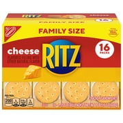 RITZ Cheese Sandwich Crackers, Family Size, 16 Snack Packs (6 Crackers Per Pack)