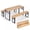 Black + Natural, variant on ELLEGNT 43.5" Folding Picnic Table & Bench Set for Kids - 0.8" Thick Fir Wood Top, Navy Blue + Natural