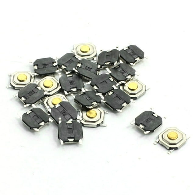 22 piezas Interruptor de botón táctil momentáneo de 4 pines, dispositivos montados en superficie, tamaño 5x5x1.5mm