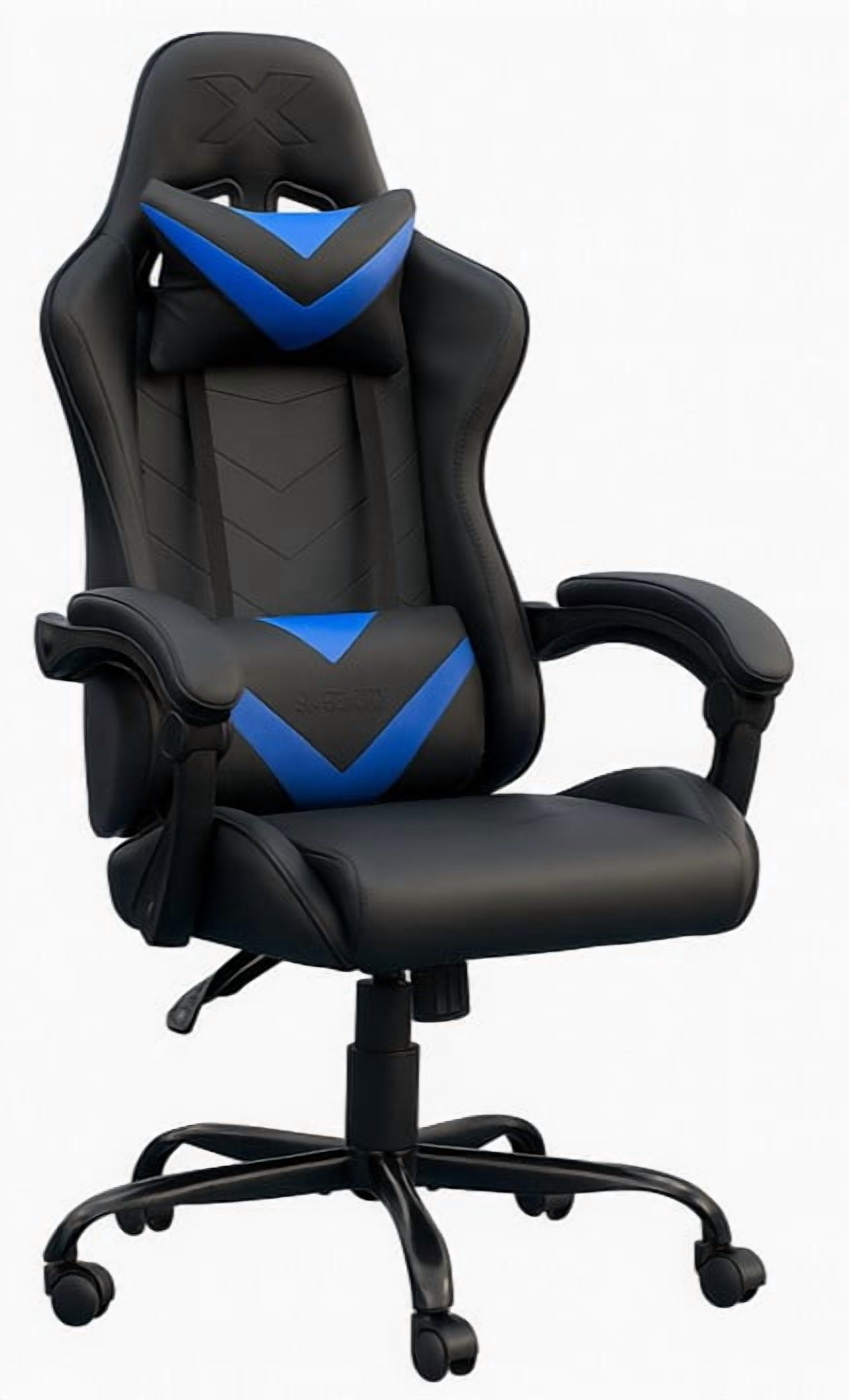 X Rocker Octane Racing Gaming Chair with Reversible Faux Leather Cushions, Black