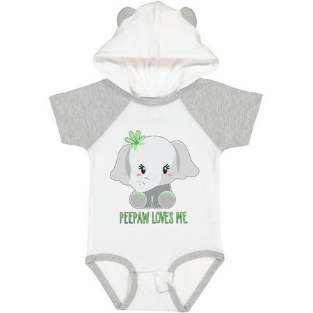 

Inktastic Peepaw Loves Me- Cute Elephant Gift Baby Boy or Baby Girl Bodysuit