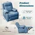 thumbnail image 2 of YSICK Small Recliner Chair for Small Spaces with Footrest Linen Living Room,Blue, 2 of 6