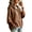 FS76_Coffee, variant on Lumtrix Women's Oversized 3/4 Sleeve Sweatshirt Loose Fit Drawstring Shirt Lightweight Casual Fall Outwear White XL