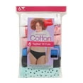 thumbnail image 3 of Hanes Cool Comfort Women's Cotton Hi-Cut Underwear, 6-Pack Assorted 10, 3 of 9