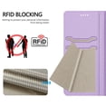 thumbnail image 6 of Lychee Texture PU Leather Case for Samsung Galaxy S25 Wallet Case with RFID Blocking Card Holders, Wallet Case with Kickstand Magnetic Flip Case Compatible with Samsung Galaxy S25 - Purple, 6 of 8