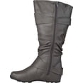 thumbnail image 7 of Women's Journee Collection Paris Extra Wide Calf Slouch Boot Grey Faux Leather 11 M, 7 of 7