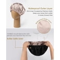 thumbnail image 3 of Gorro de ducha YANIBEST para mujer/hombre con capucha de satén impermeable, 3 of 6
