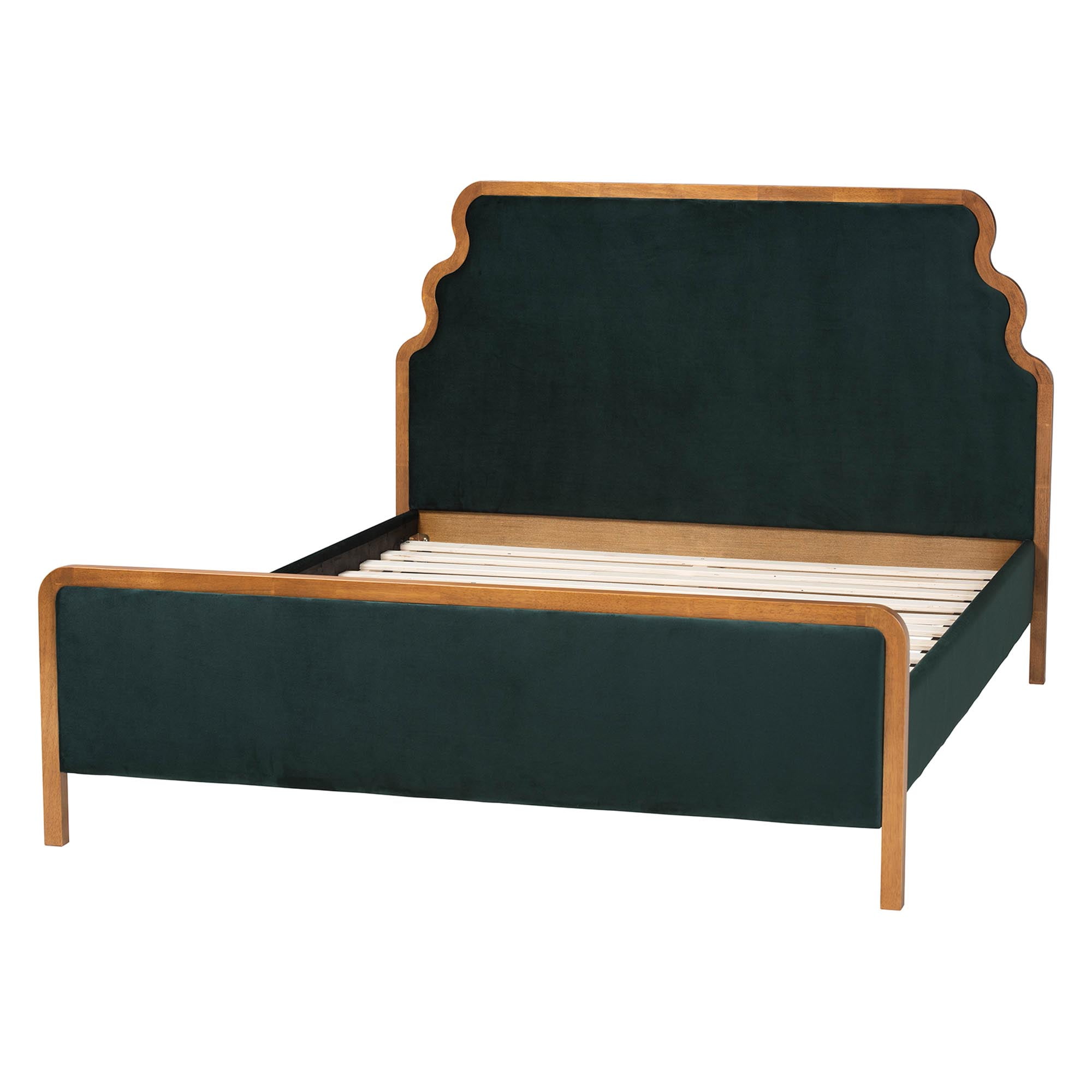 Baxton Studio Gerianne Modern Platform Bed, Queen, Green