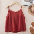 thumbnail image 2 of Active Tops Women Summer Casual Sleeveless Tank Top for Women with Lightweight Chiffon Layering and Relaxed Fit for Everyday Wear Red M, 2 of 4
