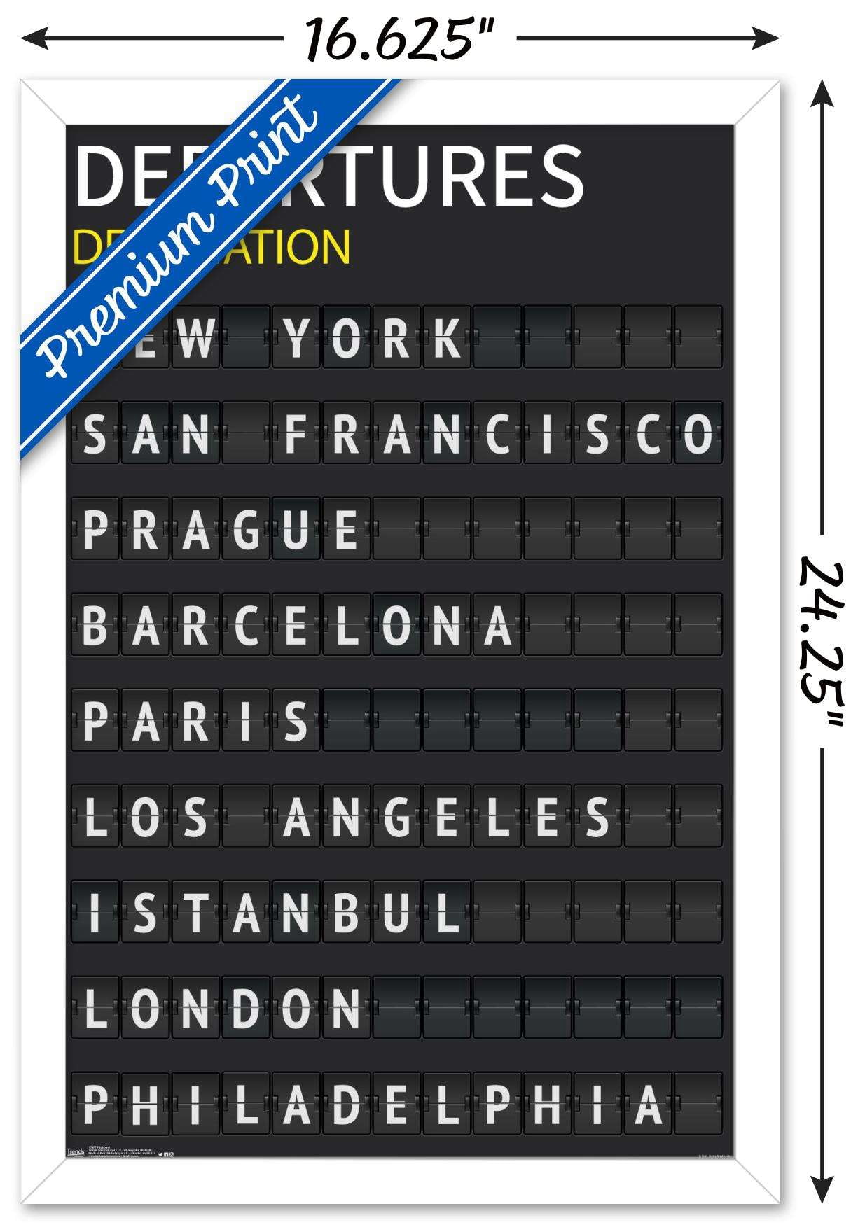 Flipboard - Destination Wall Poster, 14.725" x 22.375", Framed