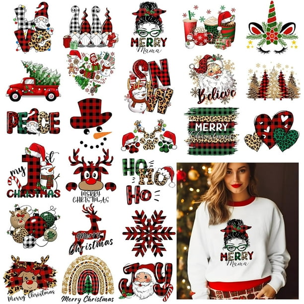 Parches navideños para ropa sale