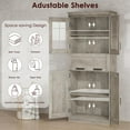 thumbnail image 5 of Tall Storage Cabinet,Bathroom Storage Cabinet with Adjustable Shelves and Glass Doors,67 Inch Tall Kitchen Pantry Freestanding Cupboard for Bathroom,Living Room,Kitchen, 5 of 8