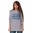 thumbnail image 3 of US Air Force My Dad Defending Freedom Unisex Plus Size Long Sleeve Shirt Brisco Brands 2X, 3 of 5