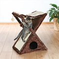 thumbnail image 1 of Miguel Fold-and-Store Cat Tower, Beige - Brown, 1 of 1