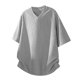 thumbnail image 5 of Camiseta de Manga Corta Color Sólido Casual Suelto Transpirable Cuello en V Top para Hombres, 5 of 5