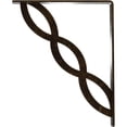 thumbnail image 4 of Ekena Millwork 1 1/2"W x 10"D x 12"H Loera Wrought Iron Bracket, (Single center brace), Antiqued Brass, 4 of 7