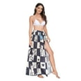 thumbnail image 2 of FORMRS Womens Beach Sarong Semi-Sheer Bikini Wrap Skirt Swimsuit Cover-ups, Blue and White Cat, 2 of 7