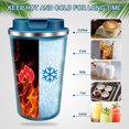 thumbnail image 4 of FORHVIPS Travel Coffee Mug 13 oz,Insulated Coffee Cups with Flip Lid,Stainless Steel Coffee Mugs Spill Proof, Double Wall Vacuum Tumblers,Reusable To Go Mug for Hot/Ice Coffee Tea, 4 of 8